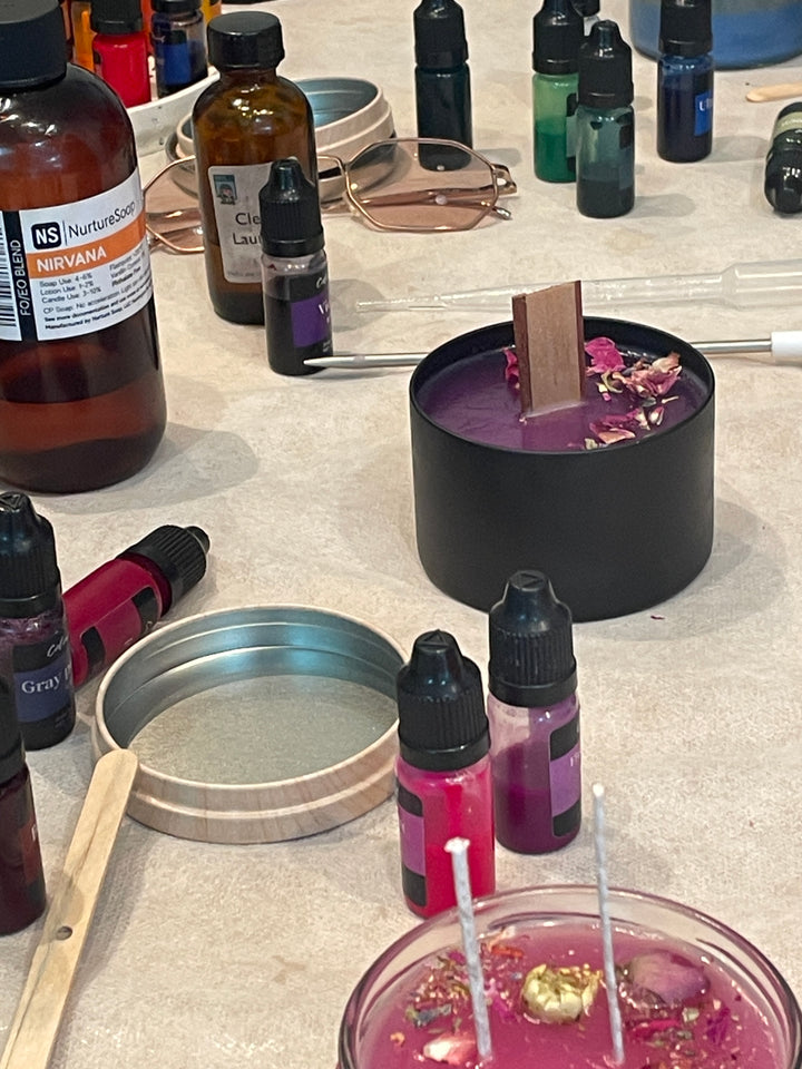 A workshop for making natural and scented candles