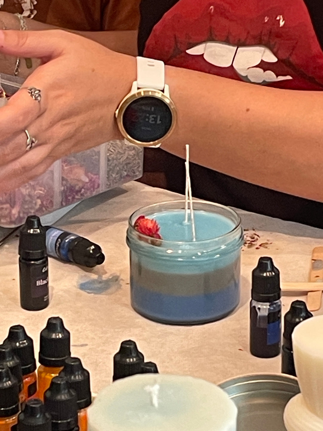 A workshop for making natural and scented candles