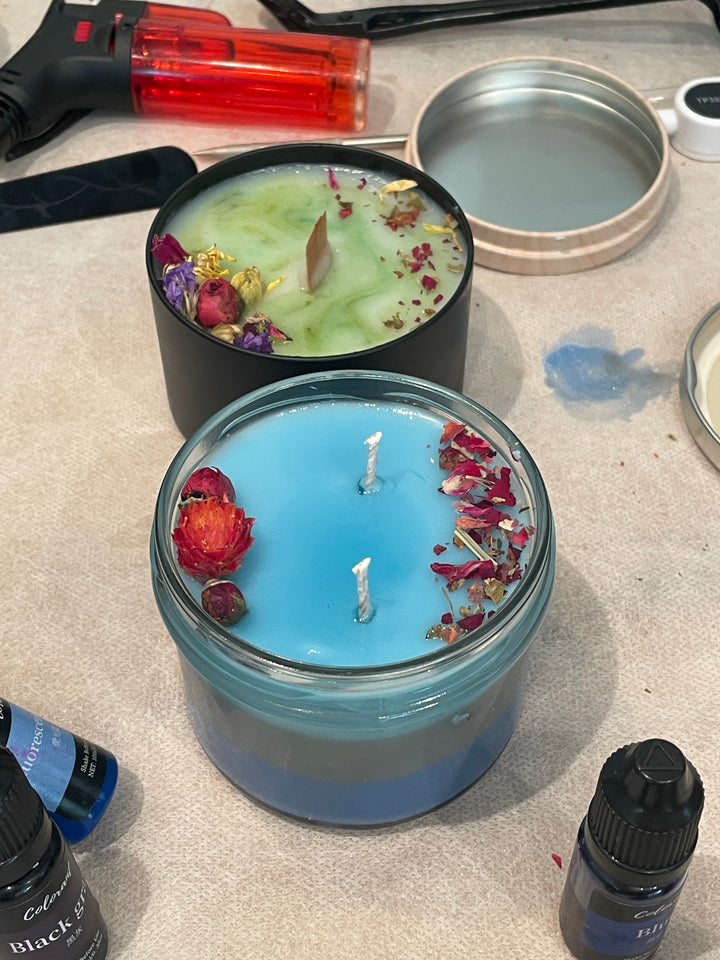 A workshop for making natural and scented candles