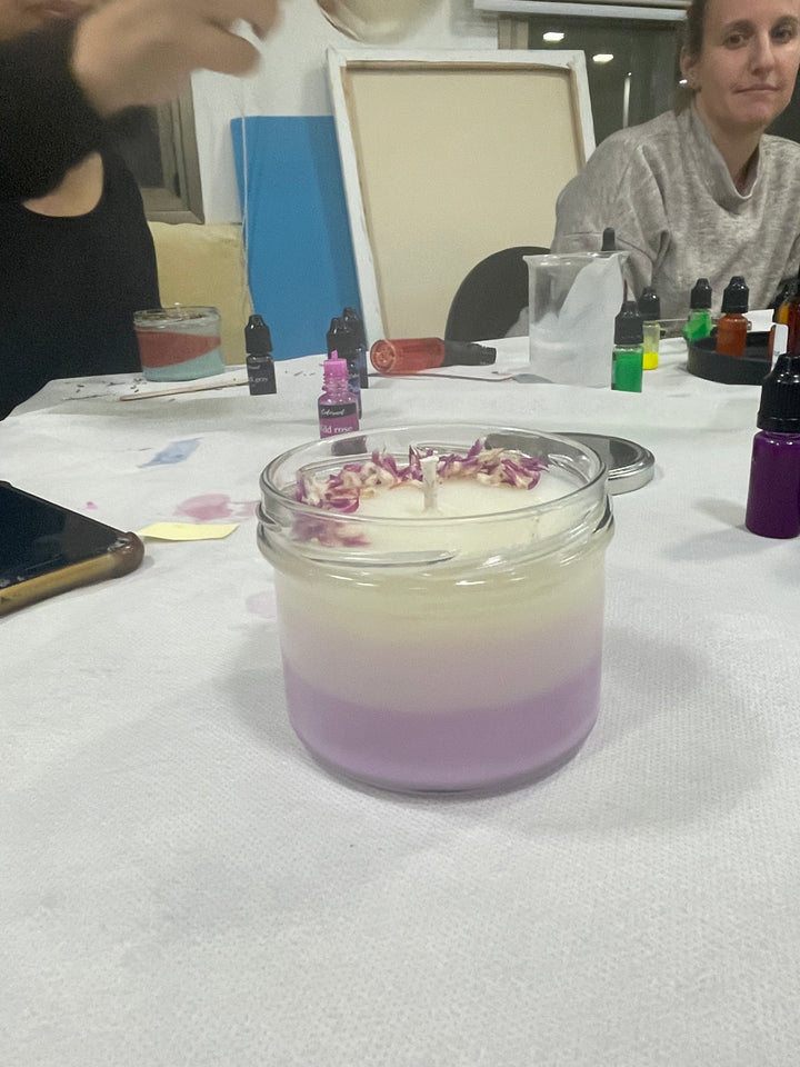 A workshop for making natural and scented candles