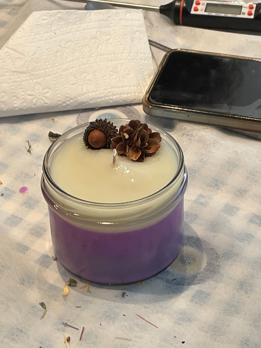 A workshop for making natural and scented candles